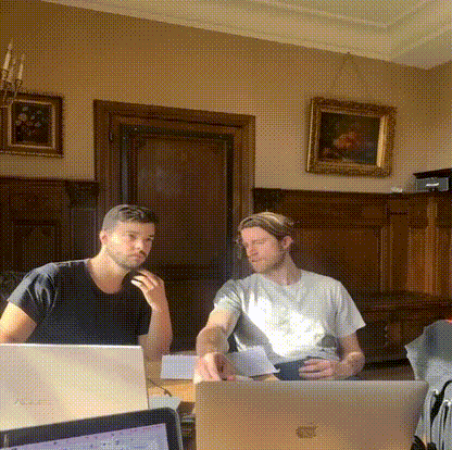 Team collaborating during a business retreat at Priesmont